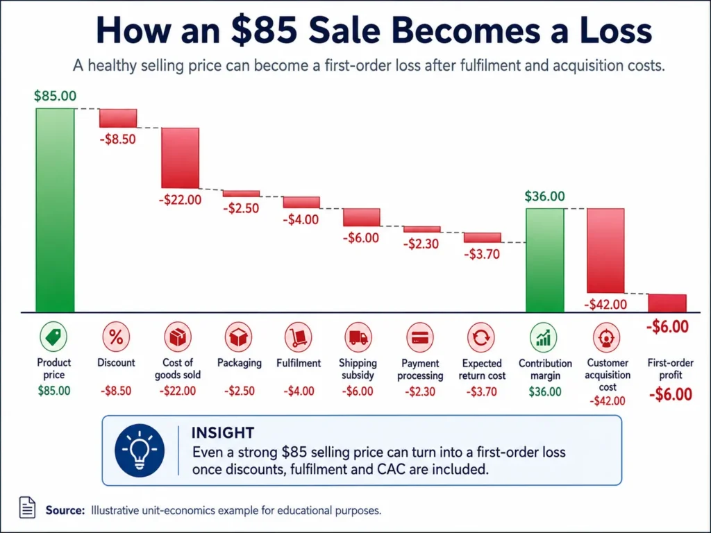 A Practical DTC Unit Economics Example - Netsights.ai