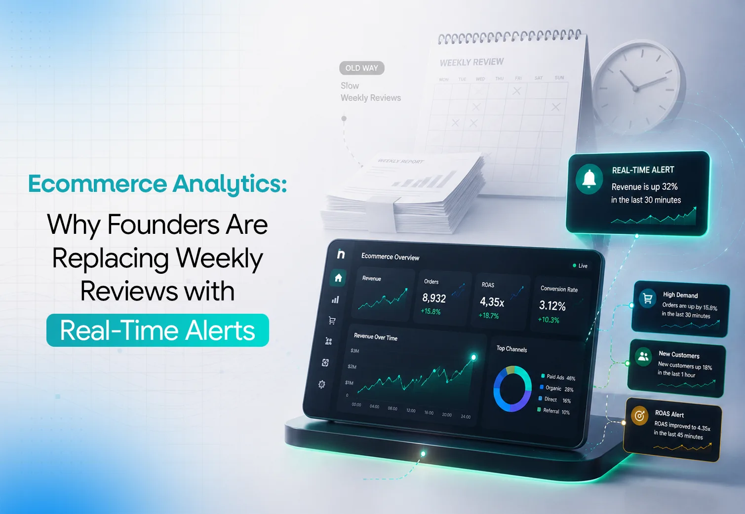 Ecommerce Analytics - Why Founders Are Replacing Weekly Reviews with Real-Time Alerts