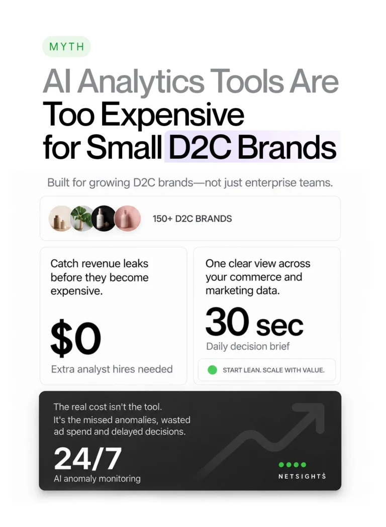Myth: AI Analytics Tools Are Too Expensive for Small D2C Brands